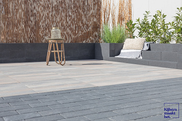 Design brick 8 cm black komo