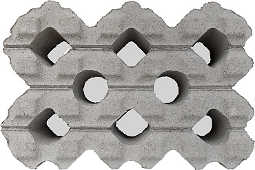 Grasbeton WaterWijs 40x60x12 cm grijs profiel (DR)