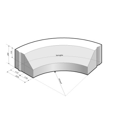 RWS-band 11,5/22,5x20 bocht R=6 inw