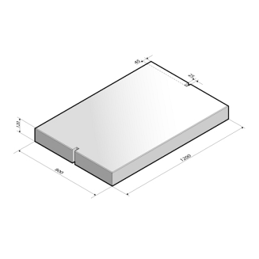 Agraton-top 120x80x12 cm