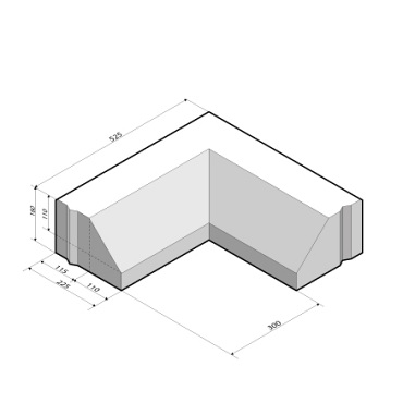 RWS-band 11,5/22,5x16 hoekstuk 90' inw