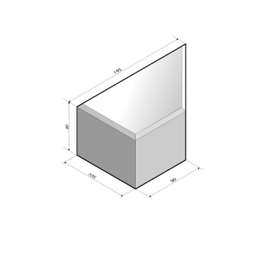 Keperkantsteen 8 cm t.b.v. betonstraatsteen
