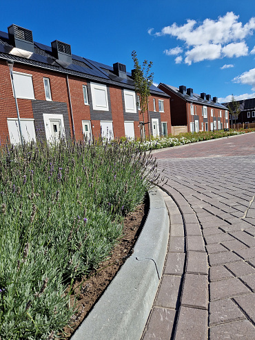 Trottoirband 13/15x25 bocht R=0,45 uitw