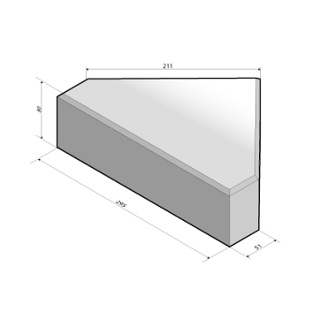 Bisschopsmuts 8 cm t.b.v. betonstraatsteen