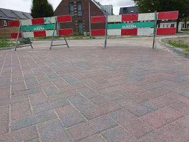 Nature color rood/zwart 160a uitgewassen