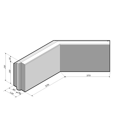 Rijwielpadband 4/12x25 hoekstuk 135' uitw