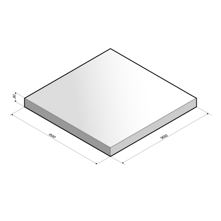 Tegel 90x90x8 cm