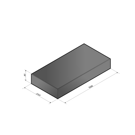 Verkeerstegel 50x25x8 cm antraciet