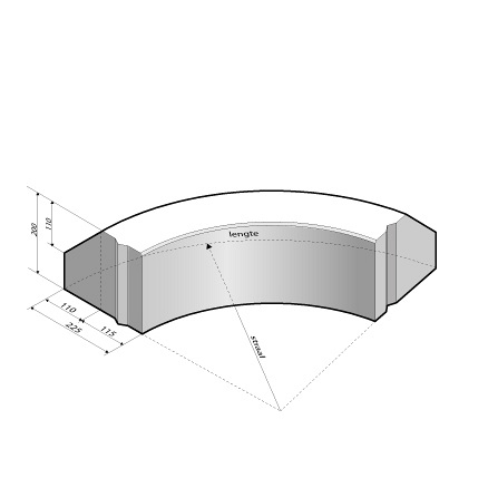 RWS-band 11,5/22,5x20 bocht R=3 uitw