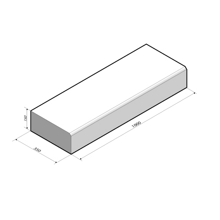 Traptrede 100x35x15 cm