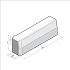 Inritperronband TB 18/20x25 lengte 80 cm links