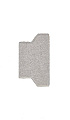 H-verbandsteen half 8 cm grijs komo