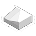 Inritblok 45x20x50 rechts t.b.v. Trottoirband 13/15