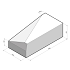 Inritblok 65x20x30 rechts t.b.v. Trottoirband 18/20