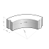 Opsluitband 20x25 bocht R=8
