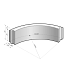 Rijwielpadband 4/12x25 bocht R=8 uitw