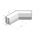 Trottoirband 13/15x25 hoekstuk 135' inw