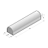 Schampband 21x18x95 tussenstuk met voet