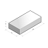 Tegel 30x15x6 cm zonder velling
