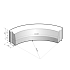 Trottoirband 13/15x20 bocht R=15 inw