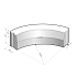 Trottoirband 13/15x25 bocht R=1 inw