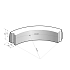 Trottoirband 18/20x20 bocht R=1 uitw