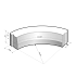 Trottoirband 18/20x25 bocht R=1 inw