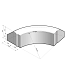 RWS-band 13/25x20 bocht R=8 uitw
