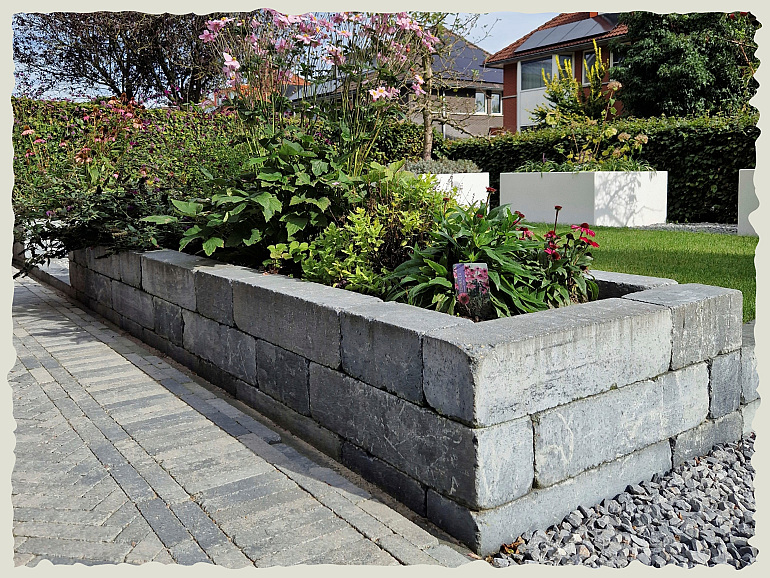 Linea trommel 15x15x60 cm grijs/zwart
