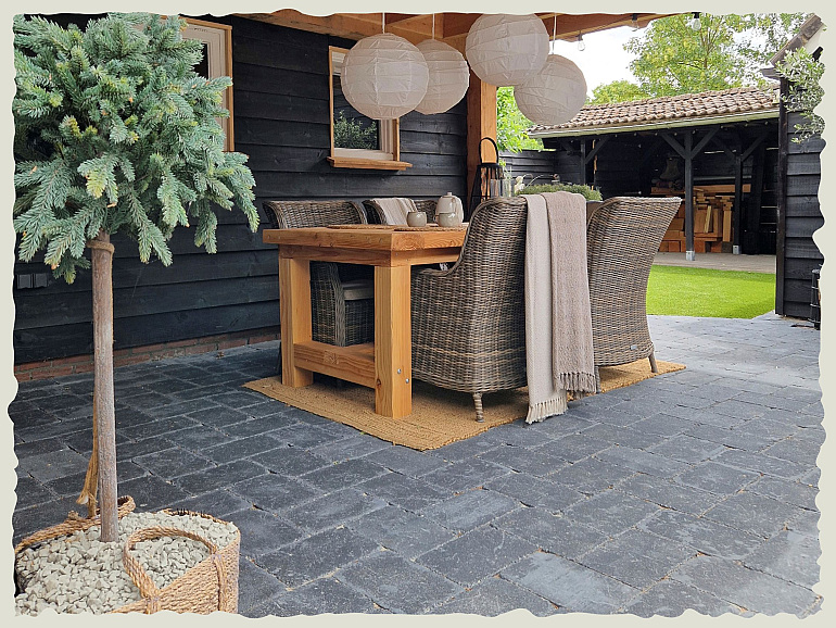 Stonique trommel 20x30x5 cm antraciet