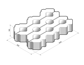 Grasbetontegel WaterWijs 40x60x10 cm vlak