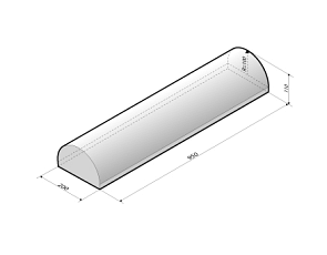 Schampband 20x11x95 tussenstuk plakband