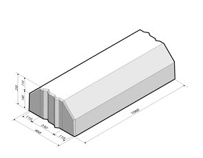 Busbaanband 23/46x25 tussenstuk