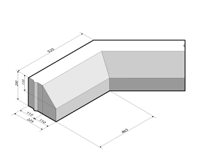 RWS-band 11,5/22,5x20 hoekstuk 135' inw