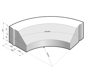 RWS-band 13/25x20 bocht R=0,525 inw