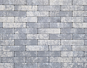 Waalformaat strak 20x5x6 cm grijs/zwart komo